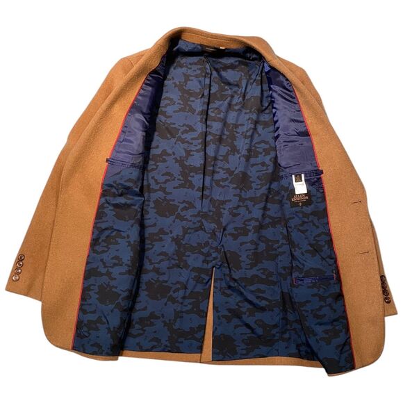 Allen Edmonds Men’s Wool Blend Sport Coat Blazer Camel Tan Sz 40 Preppy Academia - Picture 2 of 12